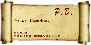 Potor Domokos névjegykártya
